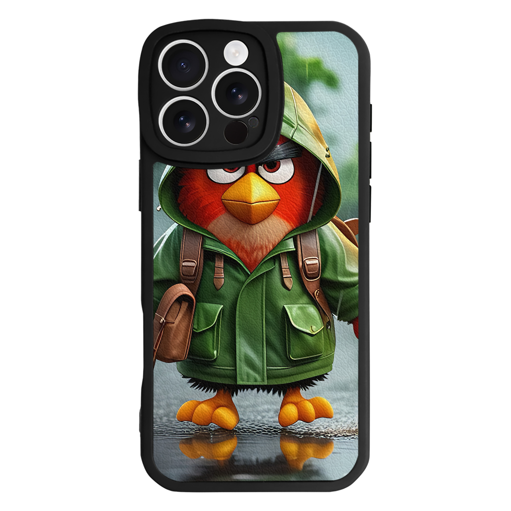 （画像用） Angry Birds アングリーバード 【iPhone 16シリーズ対応】シリコンスマホケース（レザー調） 材質：シリコン